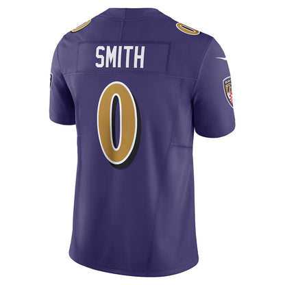 B.Ravens #0 Roquan Smith Purple RONA Alternate 2 Vapor F.U.S.E. Limited Jersey