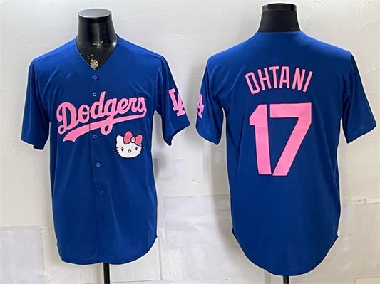 Los Angeles Dodgers #17 Shohei Ohtani Royal RONA 2025 Hello Kitty Vapor Limited Stitched Jersey