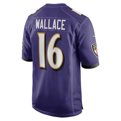 B.Ravens #16 Tylan Wallace Purple RONA Game Jersey