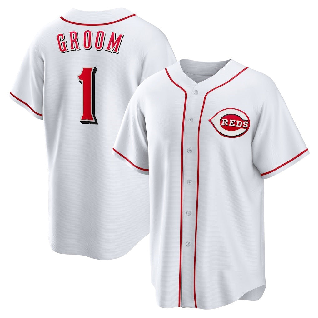 Cincinnati Reds #1 Groom White RONA Home Replica Jersey