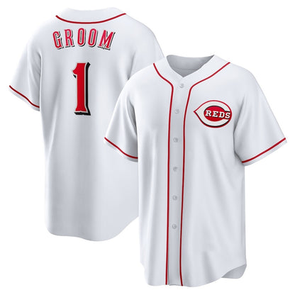 Cincinnati Reds #1 Groom White RONA Home Replica Jersey