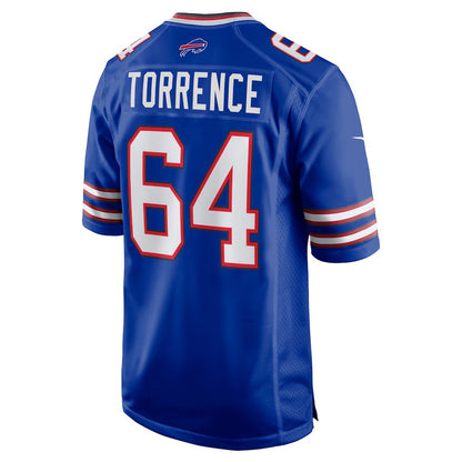 B.Bills #64 O'Cyrus Torrence Royal RONA Home Game Jersey