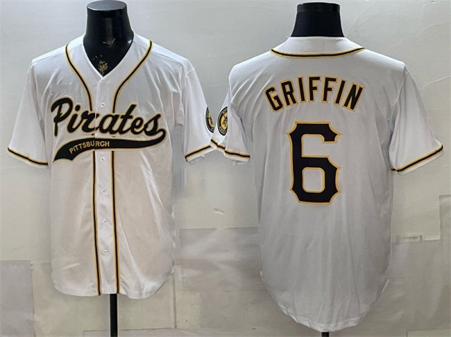 Pittsburgh Pirates #6 Konnor Griffin White RONA Cool Base Stitched Jersey