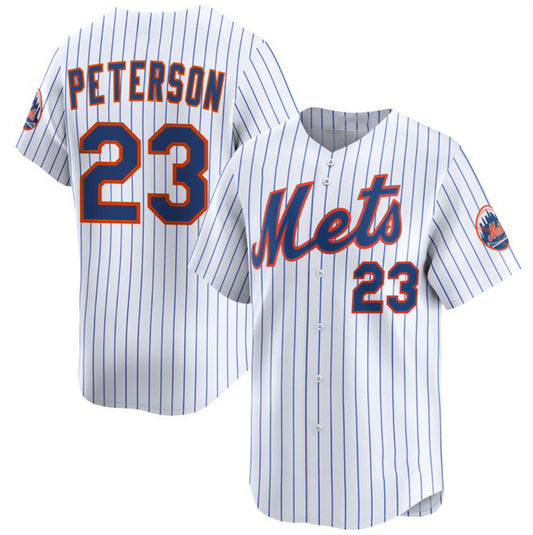New York Mets #23 David Peterson White RONA 2025 Home Limited Stitched Jersey