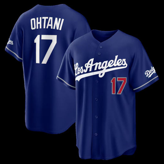Los Angeles Dodgers #17 Shohei Ohtani Royal RONA Alternate Stadium Jersey