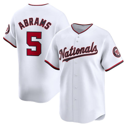 Washington Nationals #5 CJ Abrams White RONA Home Limited Player Jersey
