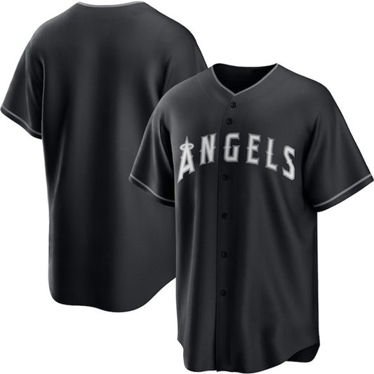 Los Angeles Angels Blank Black RONA Lights Out Limited Stitched Jersey
