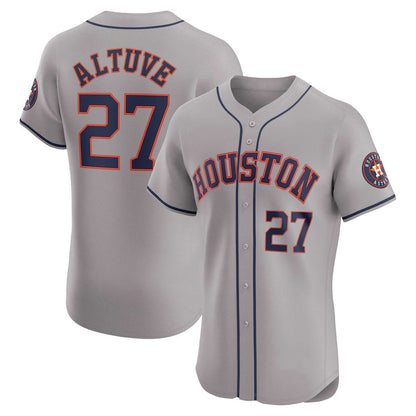 Houston Astros #27 Jose Altuve Gray RONA Road Elite Player Jersey