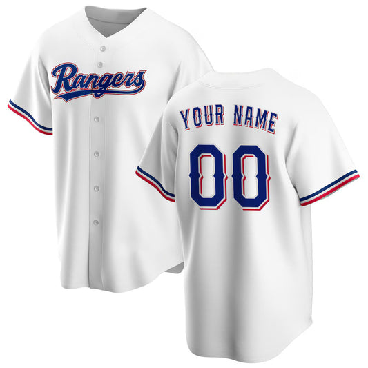 Custom Texas Rangers White RONA Home Replica Jersey