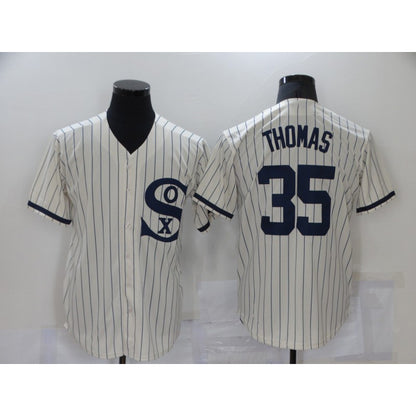 Chicago White Sox #35 Frank Thomas 2021 Cream Navy RONA Field of Dreams Name Flex Base Stitched Jersey