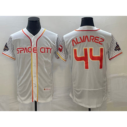 Houston Astros #44 Yordan Alvarez Number White RONA 2023 City Connect Flex Base Stitched Jersey