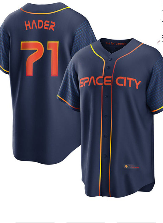 Houston Astros #71 Josh Hader 2022 Navy Blue RONA City Connect Cool Base Stitched Jersey
