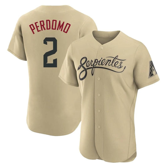 Arizona Diamondbacks #2 Geraldo Perdomo Player Tan RONA City Connect Limited Elite Home Game Stitched Jerseys