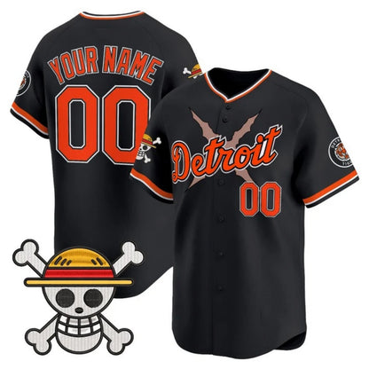 Custom Detroit Tigers x One Piece Black RONA Vapor Premier Limited Jersey - Stitched