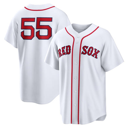 Boston Red Sox #55 Ranger Su¨¢rez White RONA Home Replica Jersey