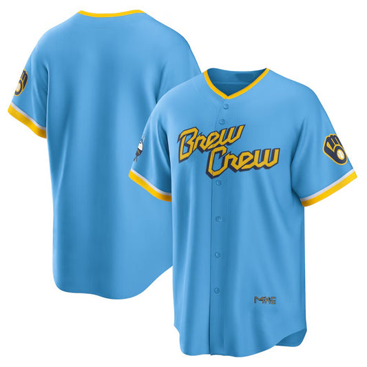 Milwaukee Brewers Powder Blue RONA City Connect Replica Team Jersey