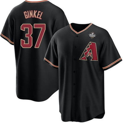 Arizona Diamondbacks #37 Kevin Ginkel Black RONA 2023 World Series Cool Base Stitched Jersey
