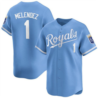 Kansas City Royals #1 MJ Melendez Light Blue RONA Alternate Limited Stitched Jersey
