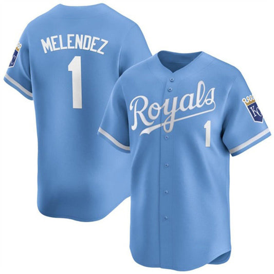 Kansas City Royals #1 MJ Melendez Light Blue RONA Alternate Limited Stitched Jersey