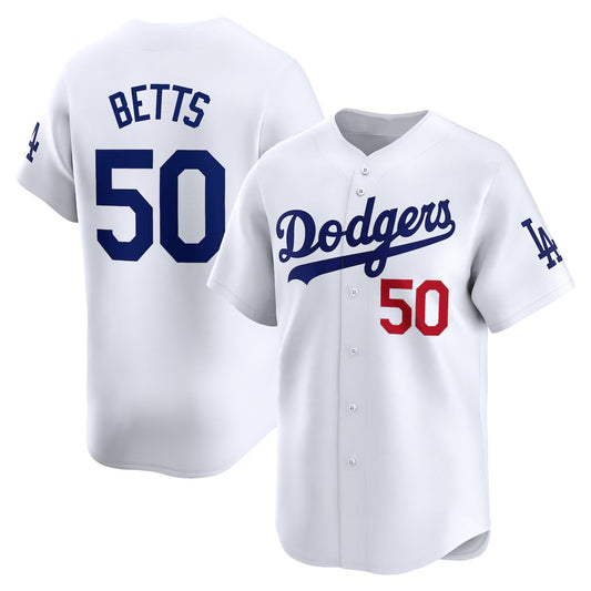 Los Angeles Dodgers #50 Mookie Betts White RONA Home Limited Player Jersey