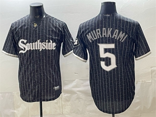 Chicago White Sox #5 Munetaka Murakami Black RONA 2021 City Connect Cool Base Stitched Jersey