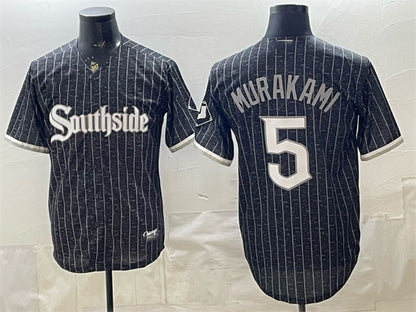 Chicago White Sox #5 Munetaka Murakami Black RONA 2021 City Connect Cool Base Stitched Jersey
