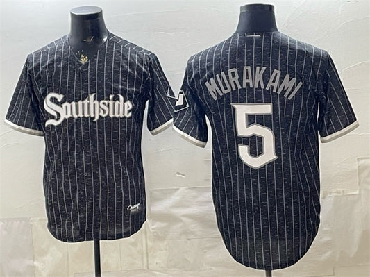 Chicago White Sox #5 Munetaka Murakami Black RONA 2021 City Connect Cool Base Stitched Jersey