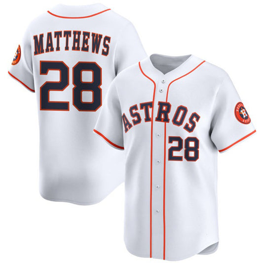 Houston Astros #28 Brice Matthews White RONA 2025 Home Limited Stitched Jersey