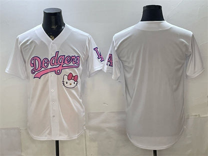 Los Angeles Dodgers Blank White RONA Hello Kitty Night Stitched Jersey