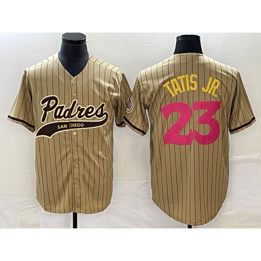 San Diego Padres #23 Fernando Tatis Jr Tan RONA NEW 2023 City Connect Cool Base Stitched Jersey 2