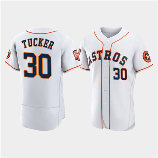 Houston Astros #30 Kyle Tucker White RONA 60th Anniversary Flex Base Stitched Jersey