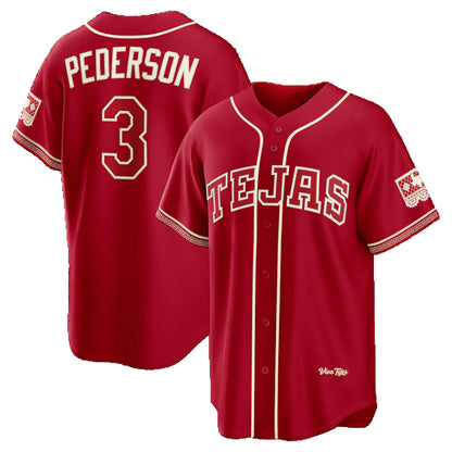 Texas Rangers #3 Joc Pederson Red RONA 2026 City Connect Stadium Jersey