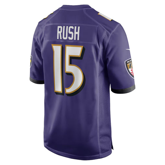 B.Ravens #15 Cooper Rush Purple RONA Team Game Jersey