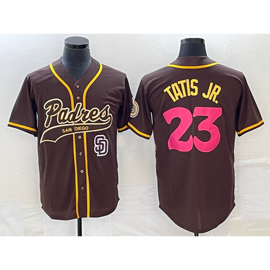 San Diego Padres #23 Fernando Tatis Jr Brown RONA NEW 2023 City Connect Cool Base Stitched Jersey