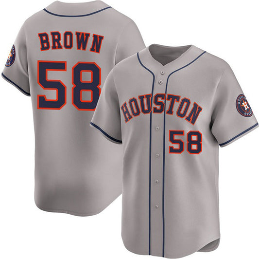 Houston Astros #58 Hunter Brown Gray RONA 2025 Limited Stitched Jersey