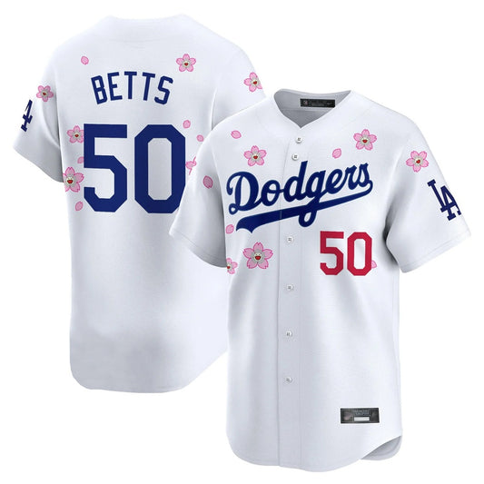 Los Angeles Dodgers #50 Mookie Betts Player White RONA Tokyo Series Vapor Premier Limited Stitched Jerseys