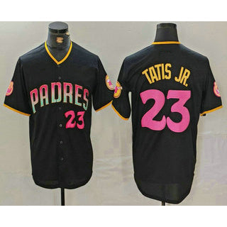 San Diego Padres #23 Fernando Tatis Jr Number Black RONA 20th Anniversary Cool Base Stitched Jersey