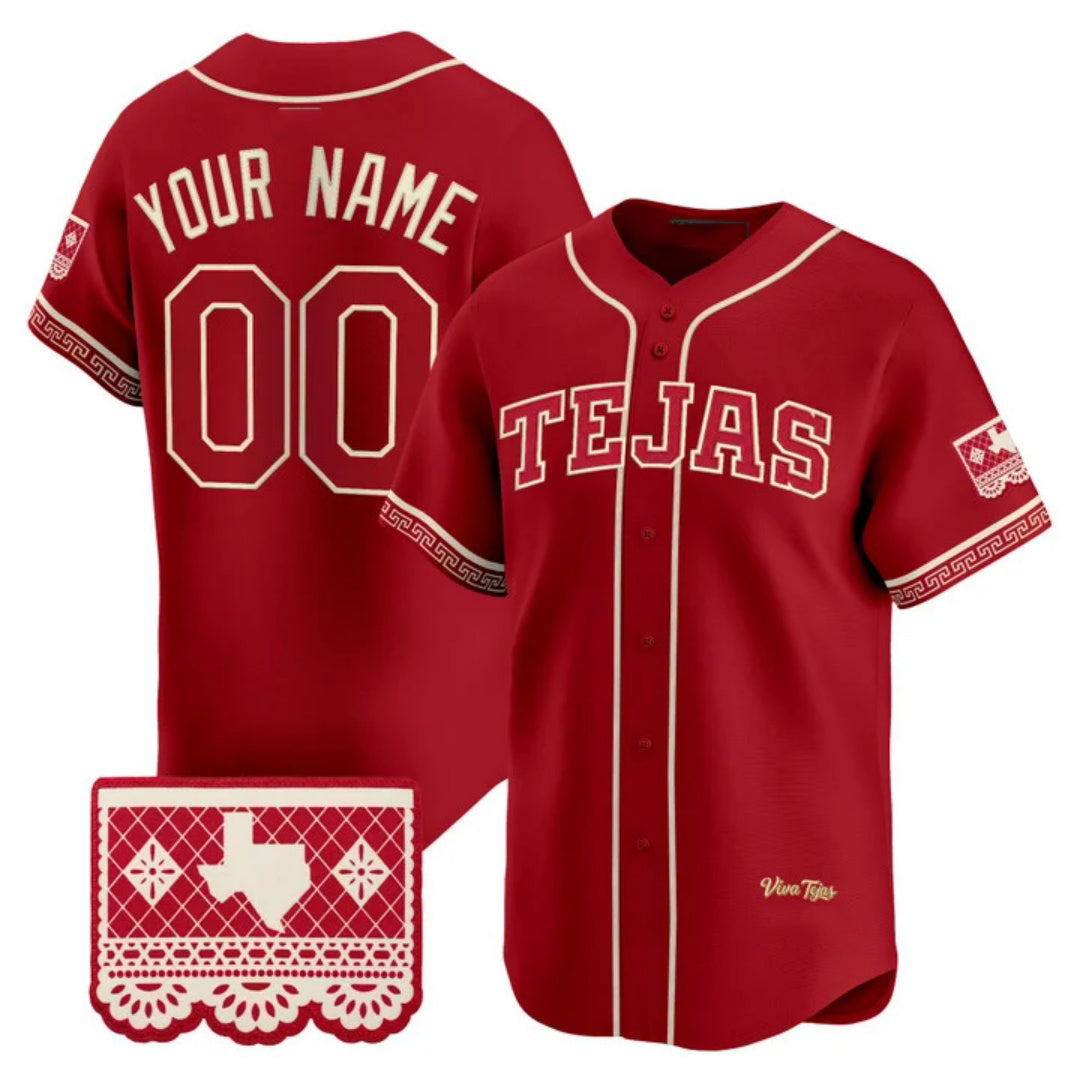 Custom Texas Rangers 2026 City Connect Stadium Red RONA Stitched Jersey