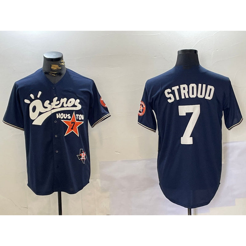 Houston Astros #7 CJ Stroud Navy RONA Cactus Jack Vapor Premier Stitched Jersey