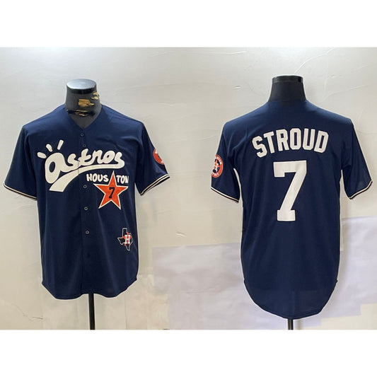 Houston Astros #7 CJ Stroud Navy RONA Cactus Jack Vapor Premier Stitched Jersey