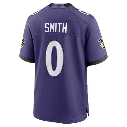B.Ravens #0 Roquan Smith Purple RONA Team Game Jersey 2