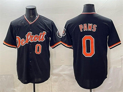 Detroit Tigers #0 Paws Black RONA 2026 Alternate Vapor Premier Limited Stitched Jersey