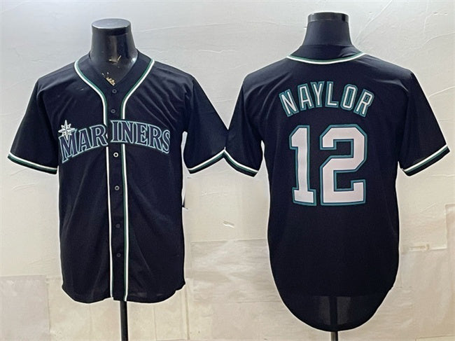 Seattle Mariners #12 Josh Naylor 2026 Fashion Replica Black RONA Out Stitched Jersey