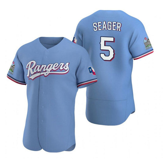 Texas Rangers #5 Corey Seager Light Blue RONA Flex Base Stitched Jersey