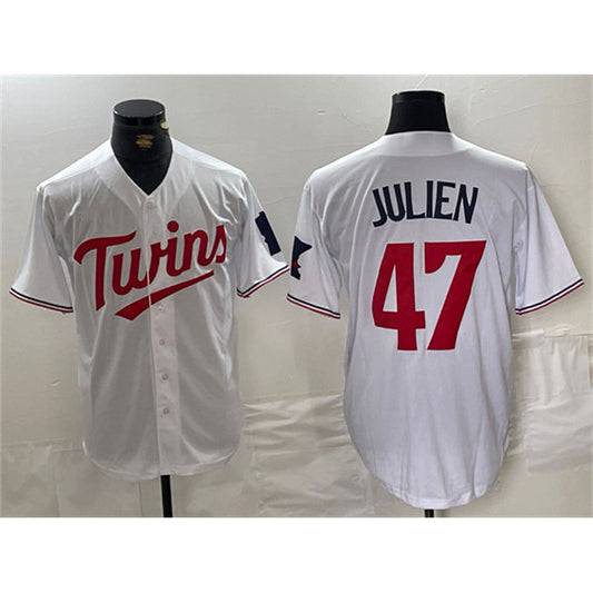 Minnesota Twins #47 Edouard Julien White RONA Cool Base Stitched Jerseys