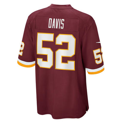 W.Football Team #52 Jamin Davis Burgundy RONA Game Jersey