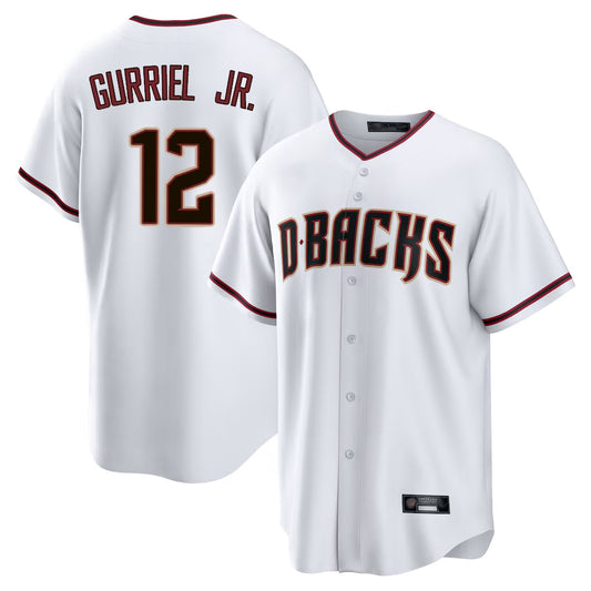 Arizona Diamondbacks #12 Lourdes Gurriel Jr Player White RONA Home Game Stitched Jerseys