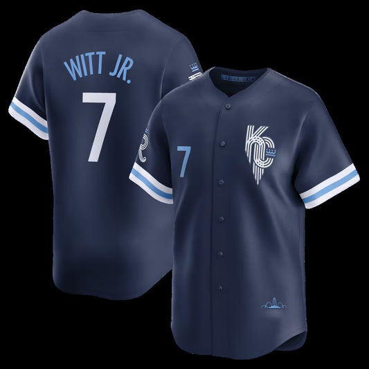 Kansas City Royals #7 Bobby Witt Jr.Navy RONA City Connect Limited Player Jersey