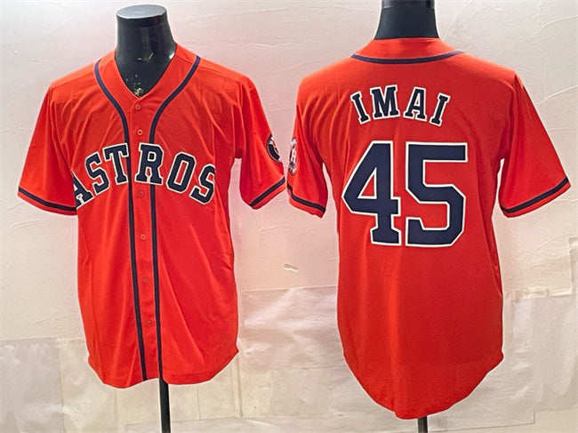 Houston Astros #45 Tatsuya Imai Orange RONA Cool Base Stitched Jersey