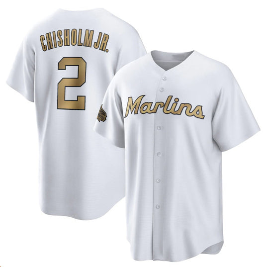 Miami Marlins #2 Jazz Chisholm Jr. White RONA 2022 All-Star Cool Base Stitched Jersey